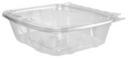 Dart Clearpac Safesal Polyethylene Terephthalate Hinged Container with Flat Lid, 24 Ounce -- 200 per case