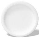 Graphic Packaging Carte Blanc Heavy Weight White Paper Plate, 9 inch -- 500 per case.