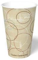 Graphic Packaging Poly-Coated Champagne Paper Hot Cup, 12 Ounce Capacity -- 1000 per case.