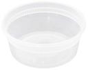 Pactiv Polypropylene Clear Translucent Microwaveable Round Deli Cup with Lid, 8 Ounce Capacity -- 240 per case