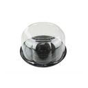 Pactiv Black 10.5 inch Cake Base with Clear 3.5 inch Dome Lid -- 94 per case