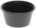 Pactiv Plastic Black Microwavable Portion Cup, 2 Ounce -- 2400 per case.