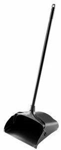 Rubbermaid Executive Lobby Pro Plastic Black Dustpan with Long Handle -- 6 per case.