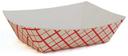 Southern Champion Tray Rectangular Paper Board Number 50 Red Checked Food Tray -- 1000 per case
