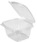 Genpak Secure Seal Clear APET Plastic Square Hinged Lid Deli Container, 16 Ounce -- 200 per case