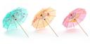 Poly King Assorted Colors Wood Umbrella Parasol Picks, 4 inch -- 1440 per case