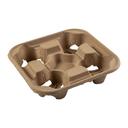 Amercareroyal Brown Bagasse 4 Cup Carrier, 8 to 32 Ounce -- 300 per case