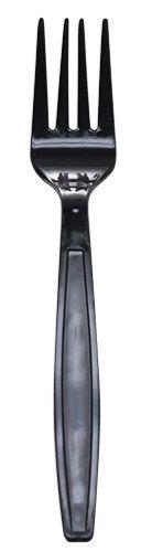 Karat Black Polypropylene Extra Heavy Weight Fork -- 1000 per case.