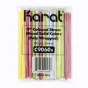 Karat Poly Wrapped Mixed Colors Diagonal Cut Boba Straws, 9 inch -- 1600 per case.