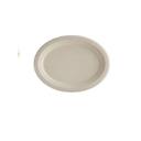 EcoSystems Kraft Bagasse- PFAS Free Formulated Molded Fiber Oval Plate, 10 inch -- 500 per case.