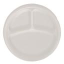 EcoSystems White 3 Compartment Molded Fiber Plate, 9 inch -- 500 per case