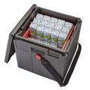 Cambro Cam GoBox Black Insulated Top Loading Milk Crate Box Carrier, 13 x 13 x 11 inch Capacity