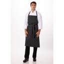 Chef Works Black English Chef Apron, 39 inch Long x 37 inch Wide