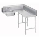 Spec-Line K30 Series Stainless Steel Soil Korner 8 Feet Dishtable Right.