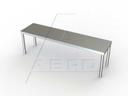 Aero 430 Stainless NSF Table Mounted Overshelf, 12 x 96 x 14 inch.