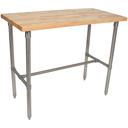 John Boos Cucina Classico Hard Maple Edge Grain Blended Kitchen Table, 48 x 30 x 1 1/2 x 36 inch.