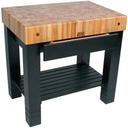 John Boos Basil Green Base Cream Finish Maple Homestead Block, 36 x 24 x 5 inch.