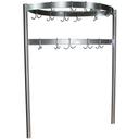 John Boos Table Mount Boat Shaped Stainless Steel Pot Rack, 120 inch.