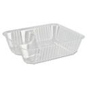 Dart ClearPac Oriented Polystyrene Clear 2 Compartment Small Nacho Tray, 9.7 and 2.4 Ounce -- 125 per case