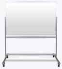 Luxor Glass Double Sided Mobile Magnetic Glass Marker Board, 60 x 40 inch Height
