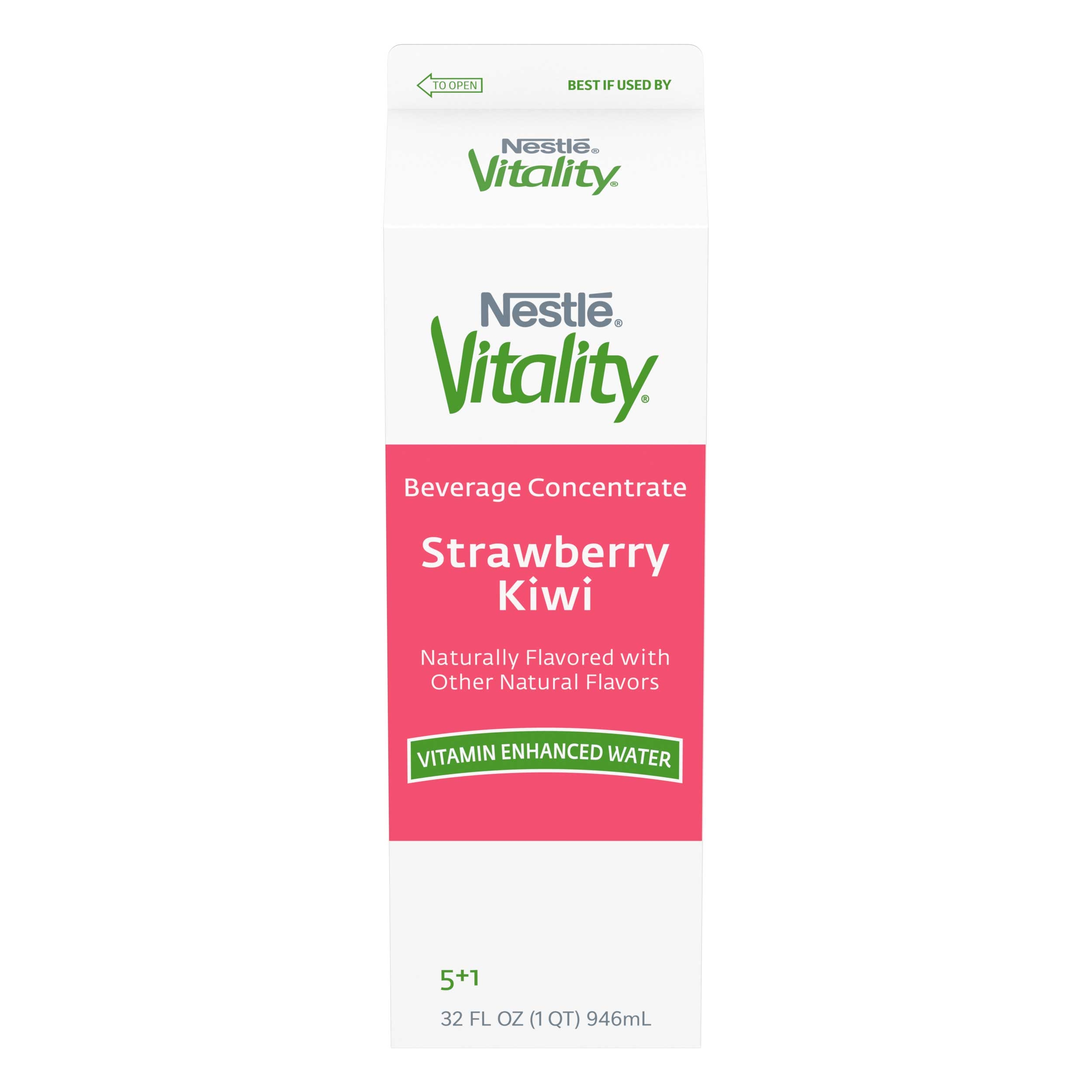 Vitality Strawberry Kiwi Enhanced Water Concentrate, 32 Fluid Ounce -- 12 per case