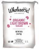 Wholesome Sweeteners Organic Light Brown Sugar, 50 Pound.