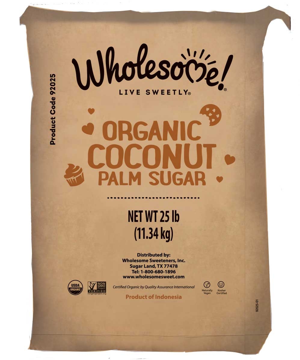 Wholesome Sweeteners Organic Coconut Palm Sugar, 25 Pound -- 1 per case