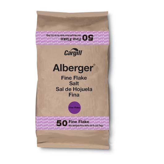 Cargill Alberger Fine Flake Salt, 50 Pound