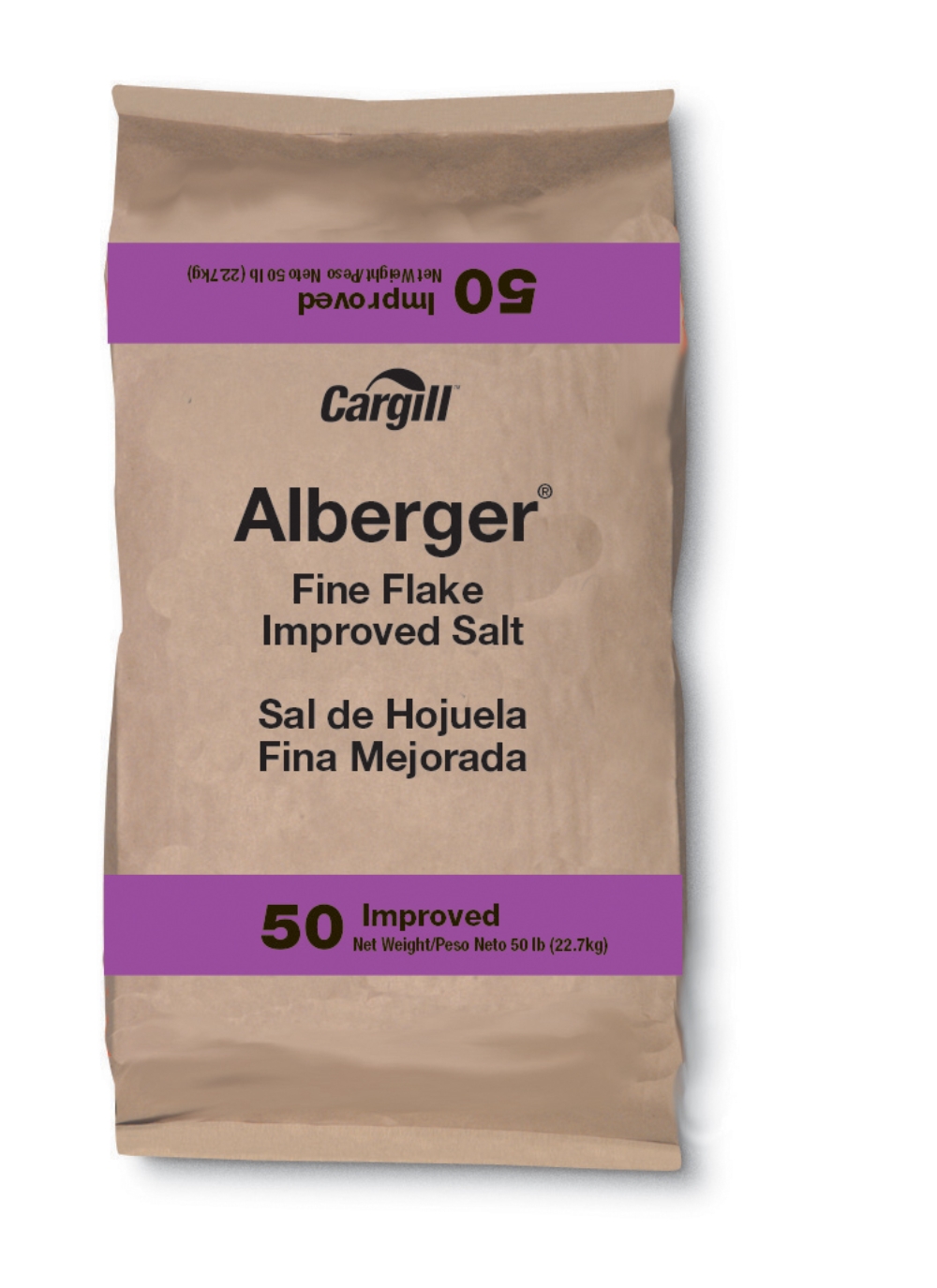 Cargill Alberger Fine Flake Improved Salt, 50 Pound