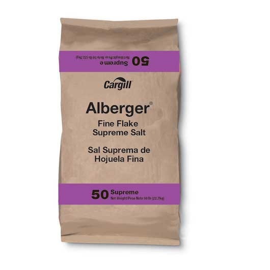 Alberger Fine Flake Supreme Salt, 50 Pound