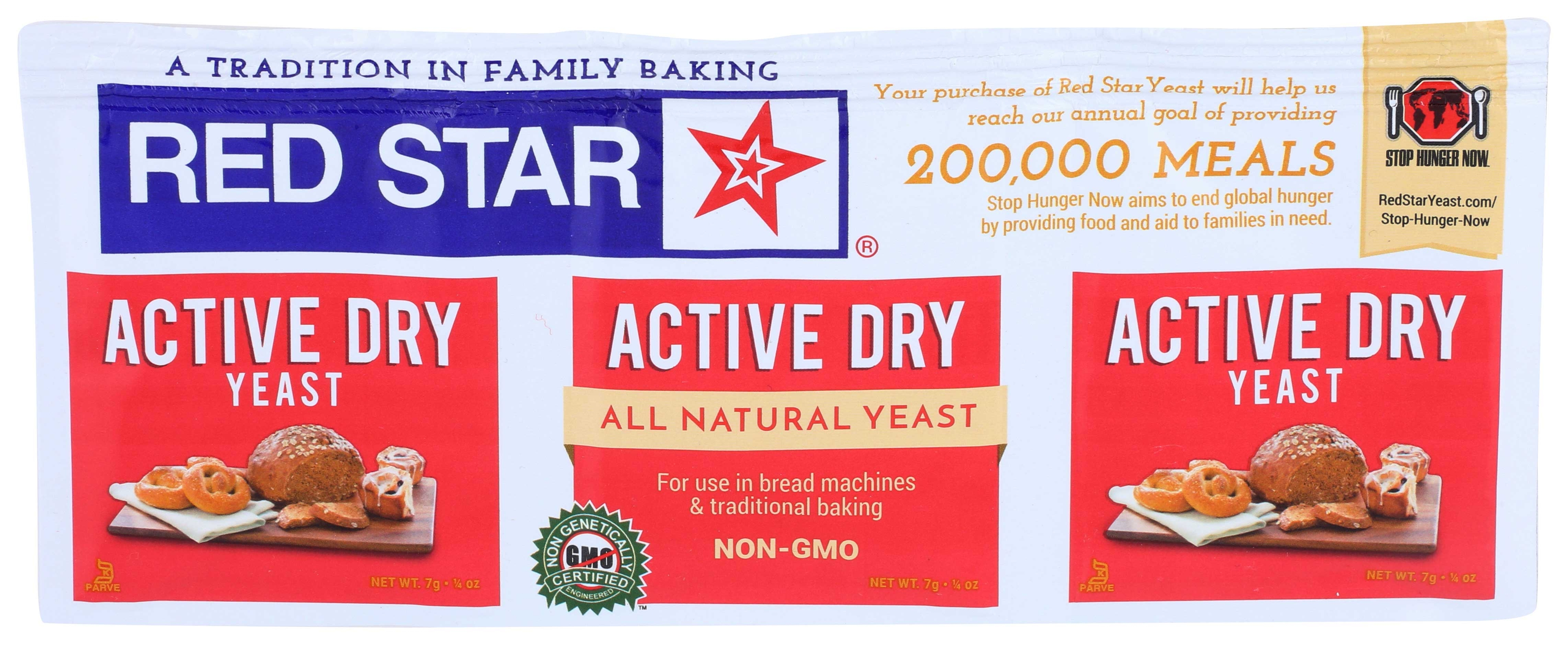 Red Star Yeast Active Dry Baking Yeast, 0.75 Ounce -- 18 per case.