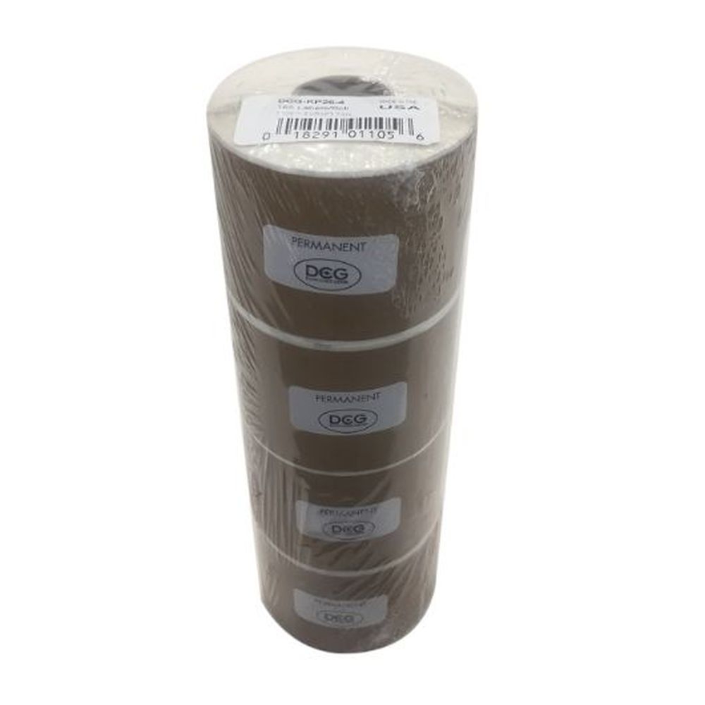 Datecodegenie 2 x 6 inch Kraft Blank Permanent Label Roll - 4 rolls per case