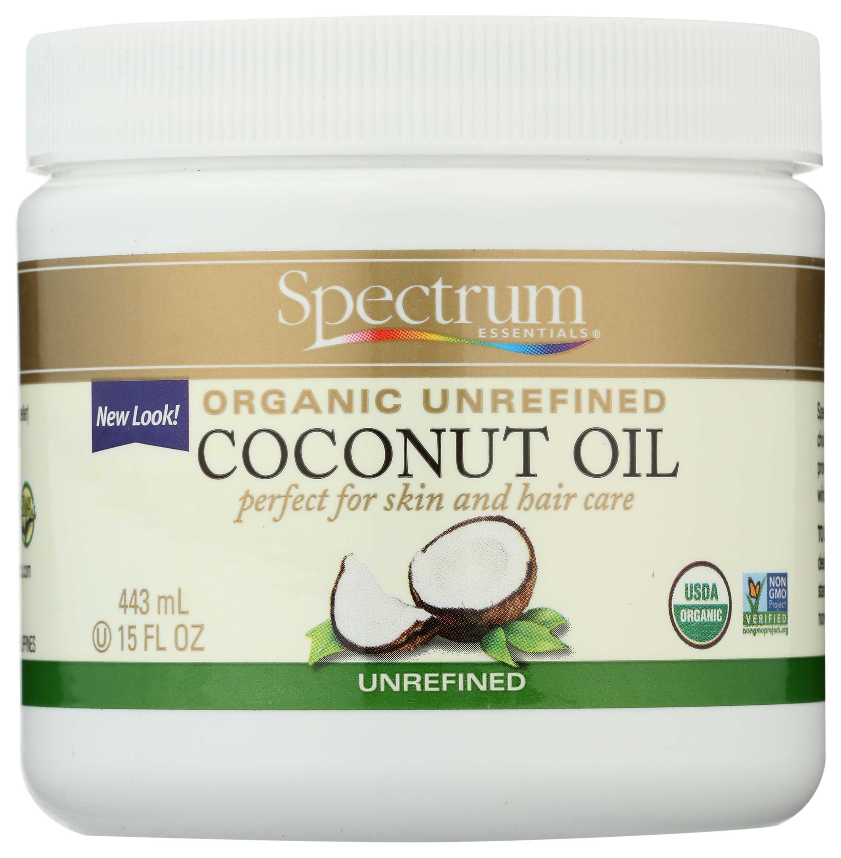 Spectrum Essentials Organic Coconut Oil for Hair and Body, 15 Ounce