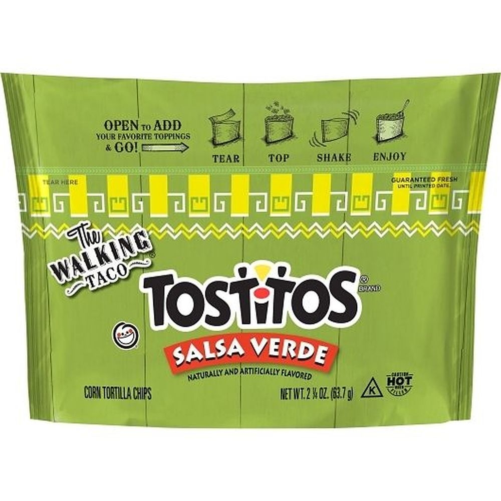 Tostitos The Walking Taco Tortilla Chips Salsa Verde, 2.25 Ounce -- 18 per case