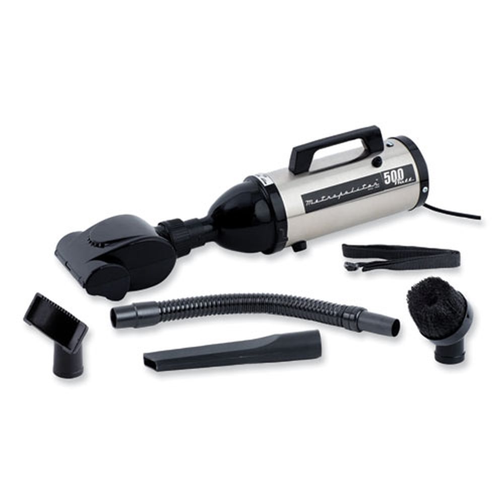 MetroVac Silver/Black Evolution Hand Vacuum with Turbo Brush