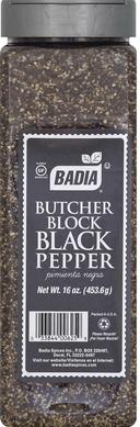 Badia Butcher Block Black Pepper, 16 Ounce -- 6 per case