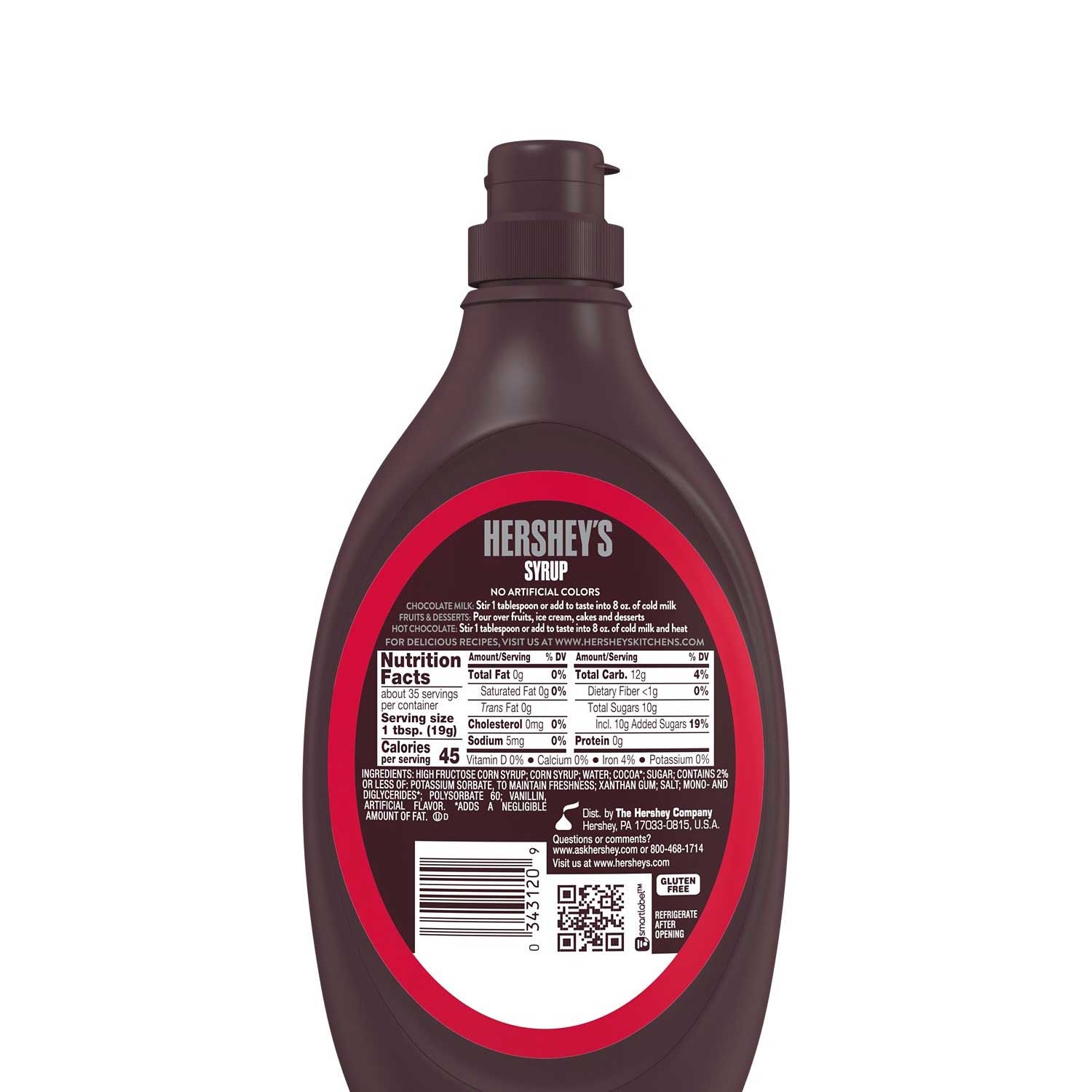 Hershey's Chocolate Flavored Syrup, 24 Ounce Bottle -- 24 per case