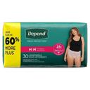 Depend Medium Blush Maximum Absorbency Underwear for Women, 30 count -- 2 per case