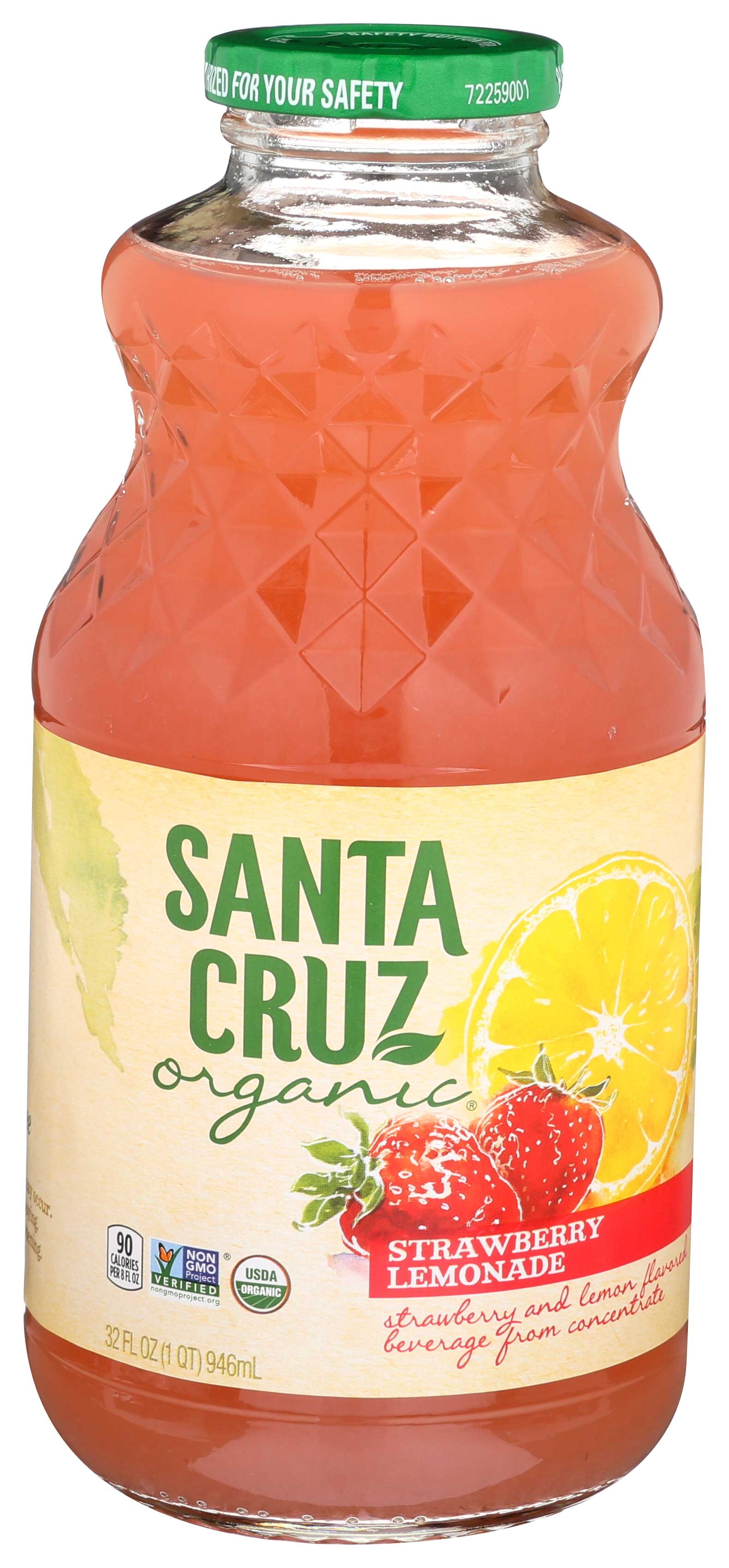 Santa Cruz Organic Strawberry Lemonade Juice, 32 Ounce -- 12 per case.