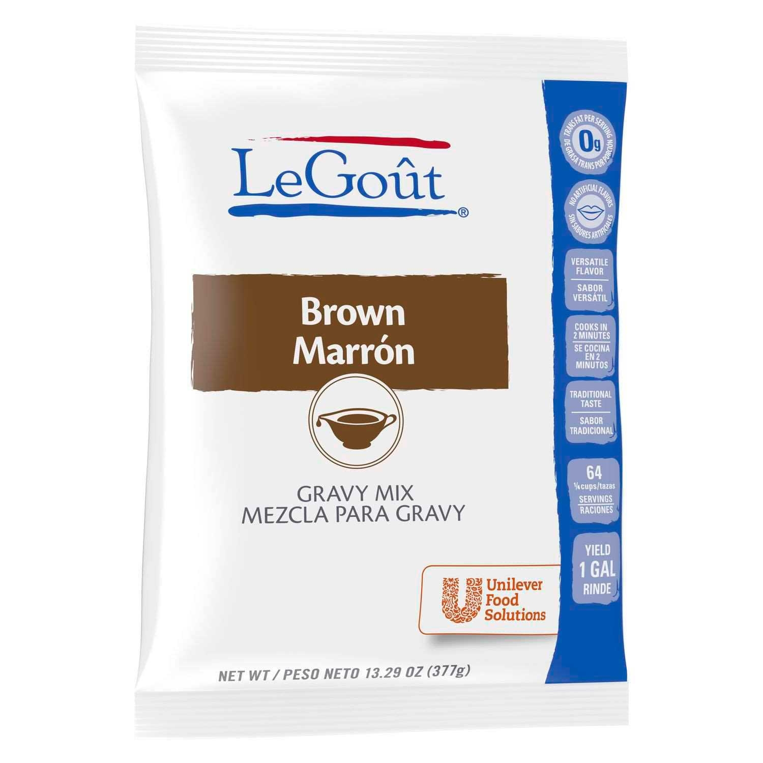 Single LeGout Brown Instant Gravy Mix, 13.29 Ounce