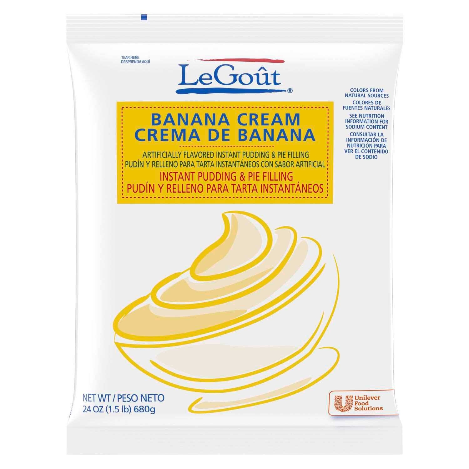Single LeGout Banana Cream Instant Pudding and Pie Filling, 24 Ounce