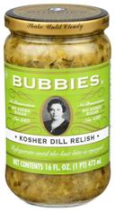 Bubbies Kosher Dill Relish, 16 Ounce -- 6 per case