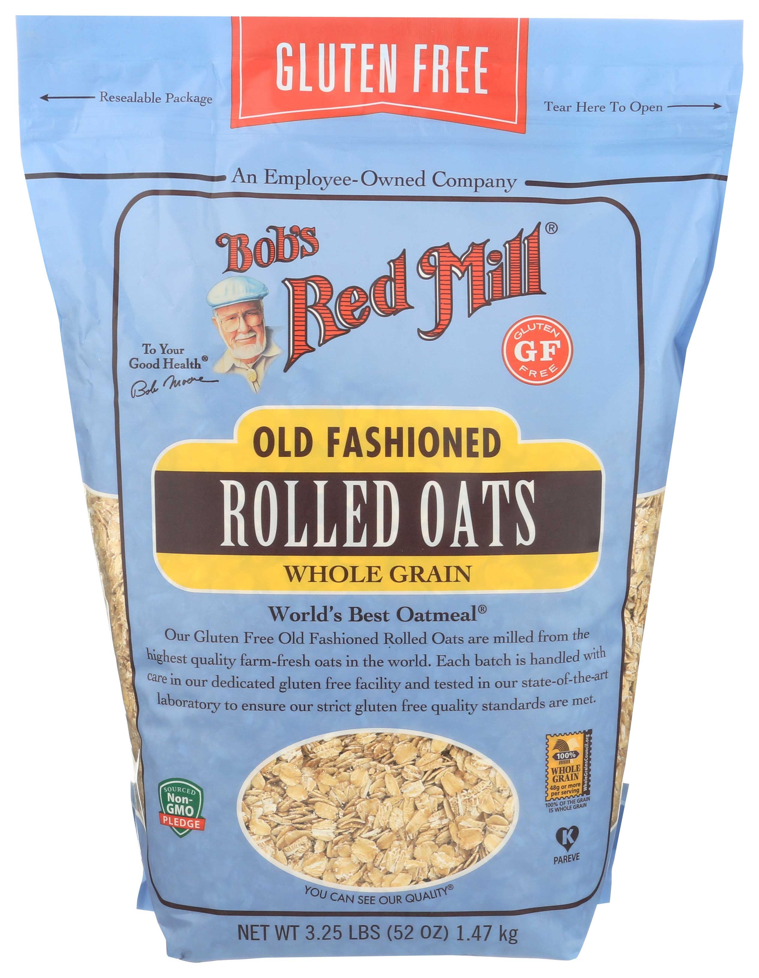 Bobs Red Mill Gluten Free Old Fashioned Rolled Oats, 52 Ounce -- 4 per case