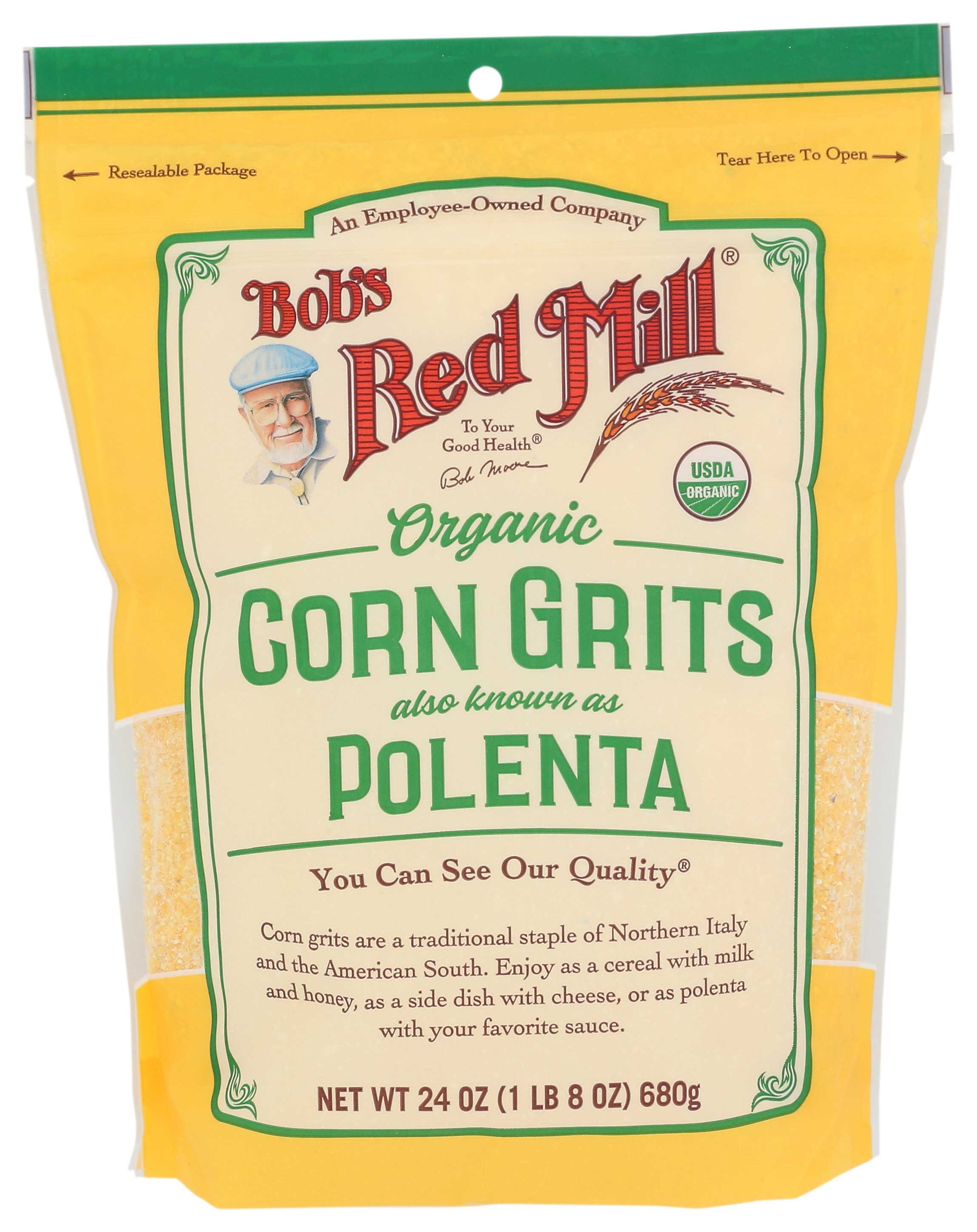 Bobs Red Mill Organic Corn Grits/Polenta, 24 Ounce -- 4 per case