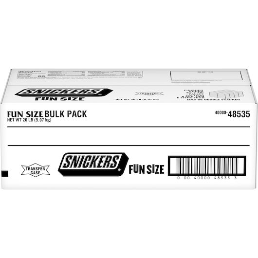 Snickers Original Fun Size Wrapped Candy, 20 Pound
