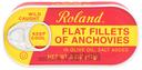 Roland Anchovy Flat Fillets of Olive Oil, 2 Ounce -- 25 per case.