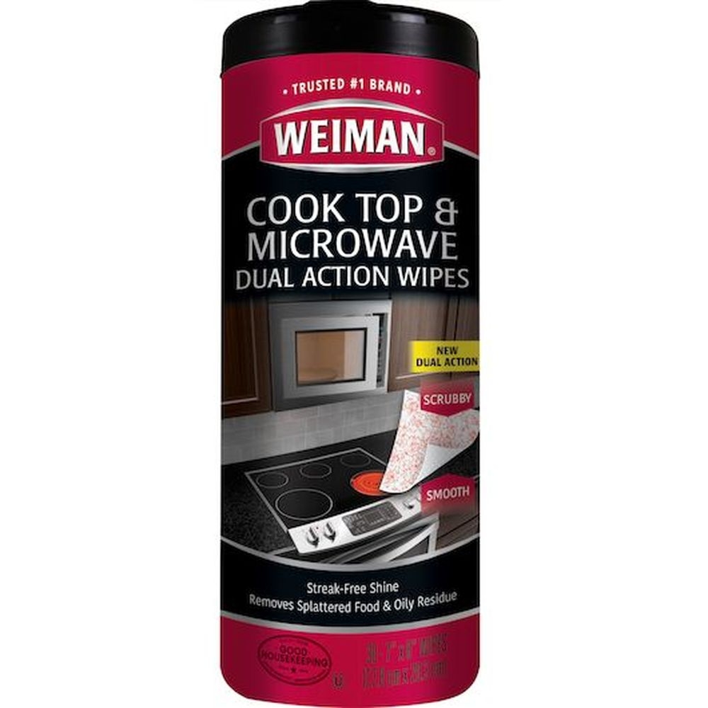 Weiman Cook Top and Microwave Dual Action Wipe - 30 per pack -- 4 packs per case