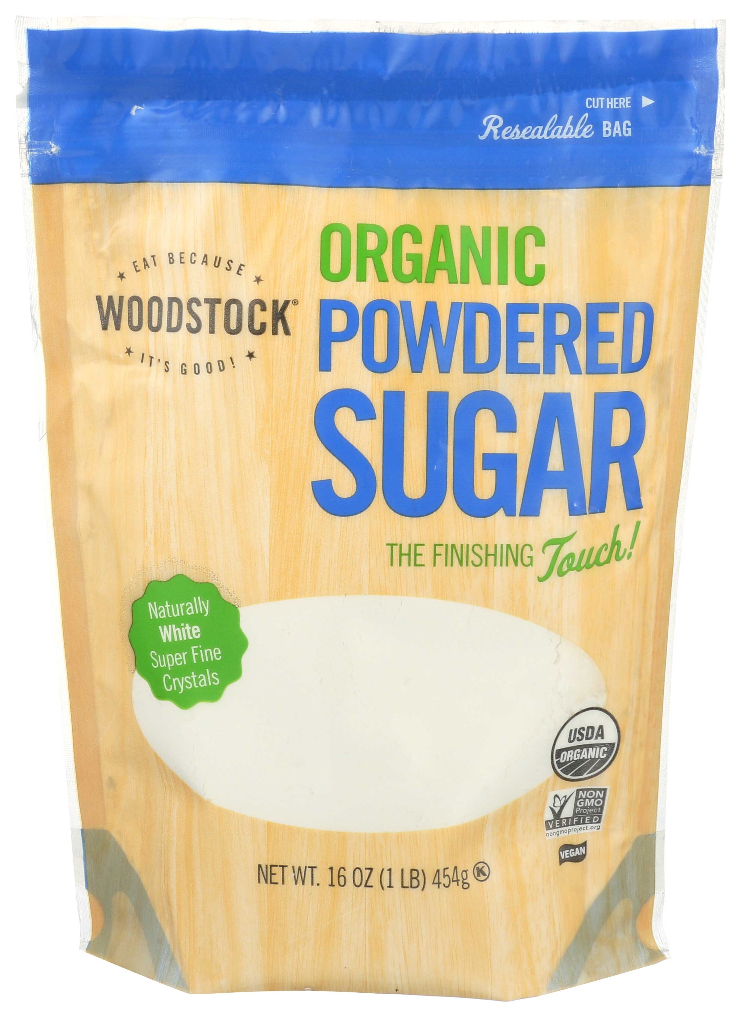 Woodstock Farms Organic Powdered Sugar, 16 Ounce -- 12 per case.