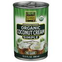 Native Forest Organic Simple No Sugar Unsweetened Coconut Cream, 13.5 Fluid Ounce -- 12 per case