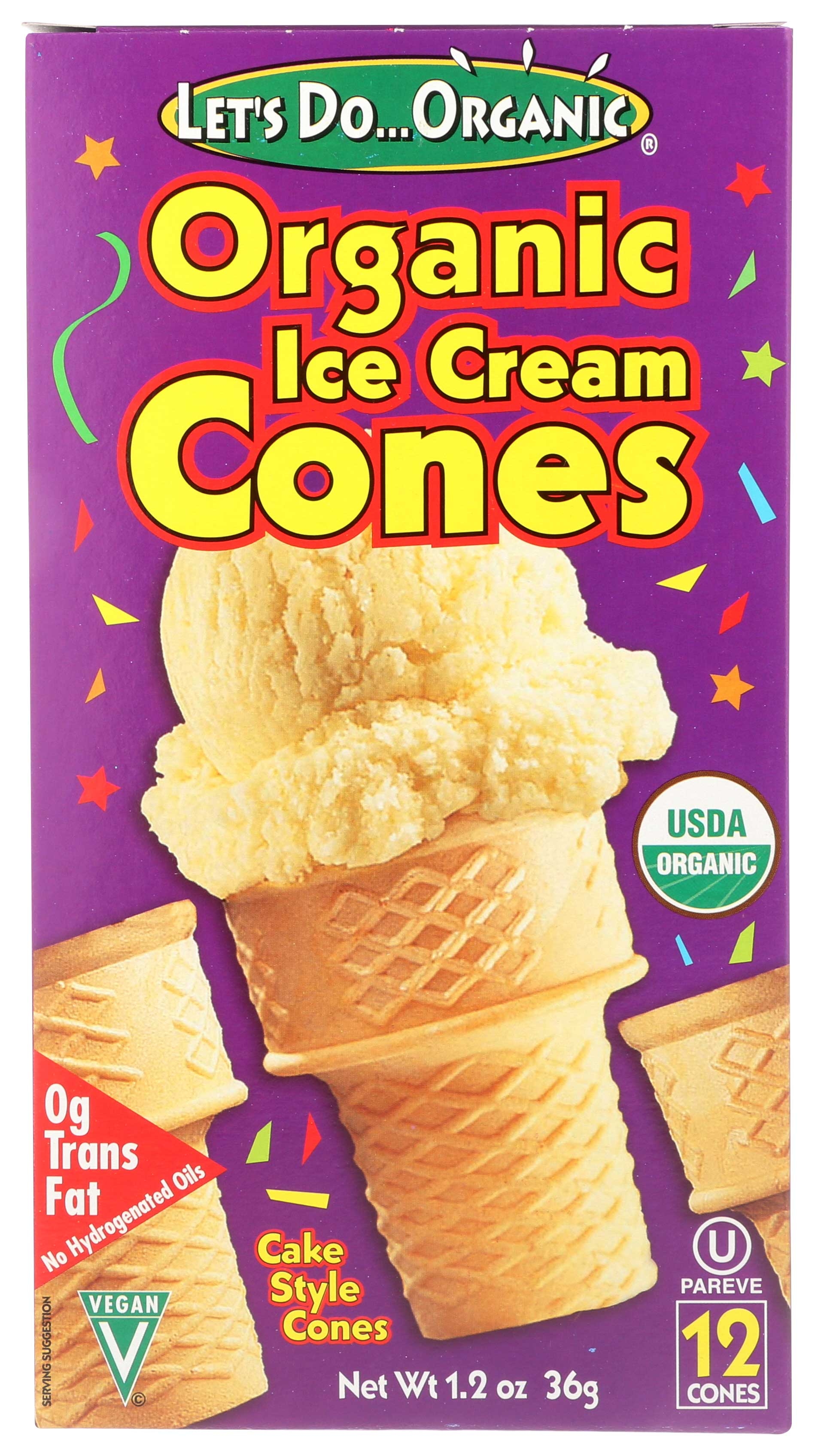 Lets Do Organic Ice Cream Cones, 1.2 Ounce -- 12 per case.